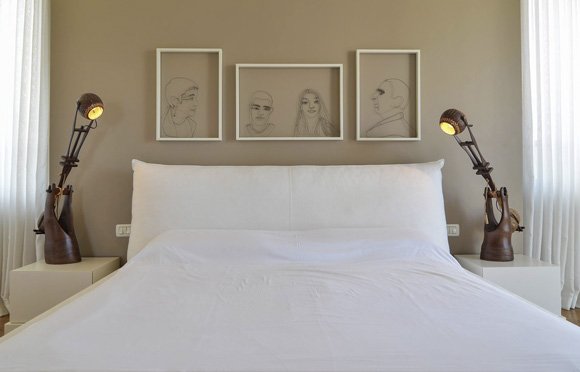 חדר שינה בבית בהוד השרון